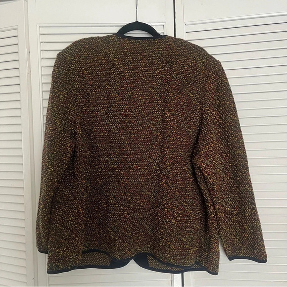 Stizzoli blazer wool knit blazer black yellow red green gold buttons 58 / XL - Picture 5 of 10